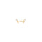 14kt Gold White Sapphire Spike Stud Earrings